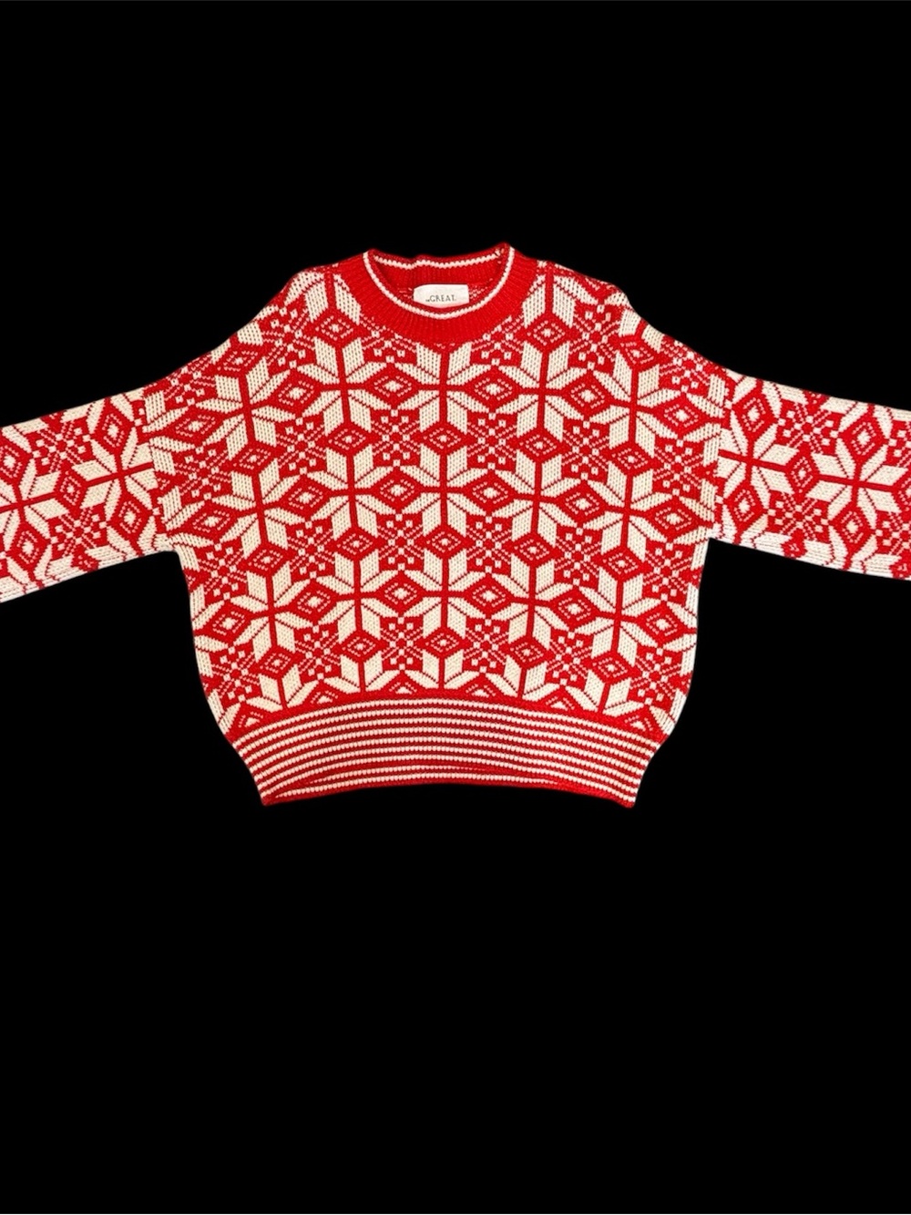 THE GREAT. snowflake pullover sweater in alpine spice Size 2: US M (8–10) - Picture 5 of 12
